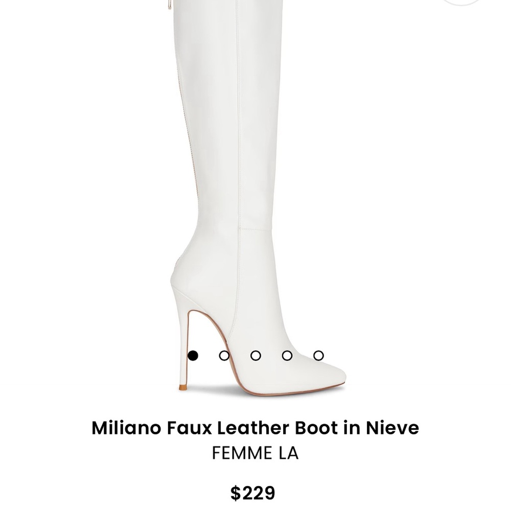 REVOLVE Femme LA Miliano White Leather Boots